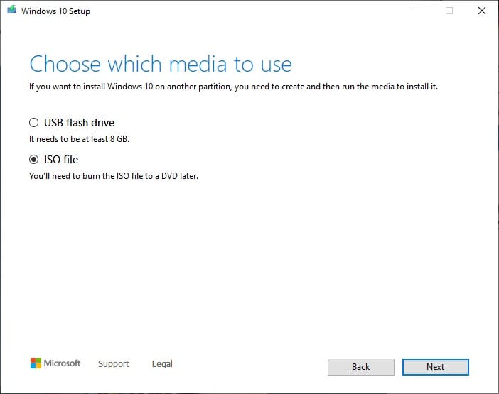 ISO file сонголт хийсэн байдал