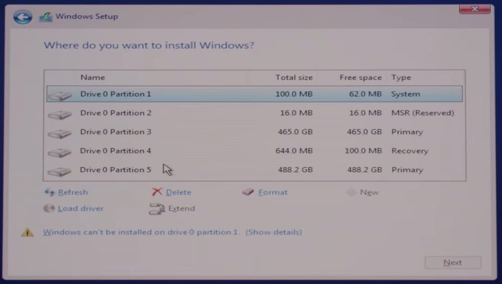 Disk Partition сонголт — Unallocated Space
