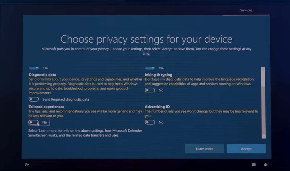 OOBE — Microsoft Account эсвэл Offline Account